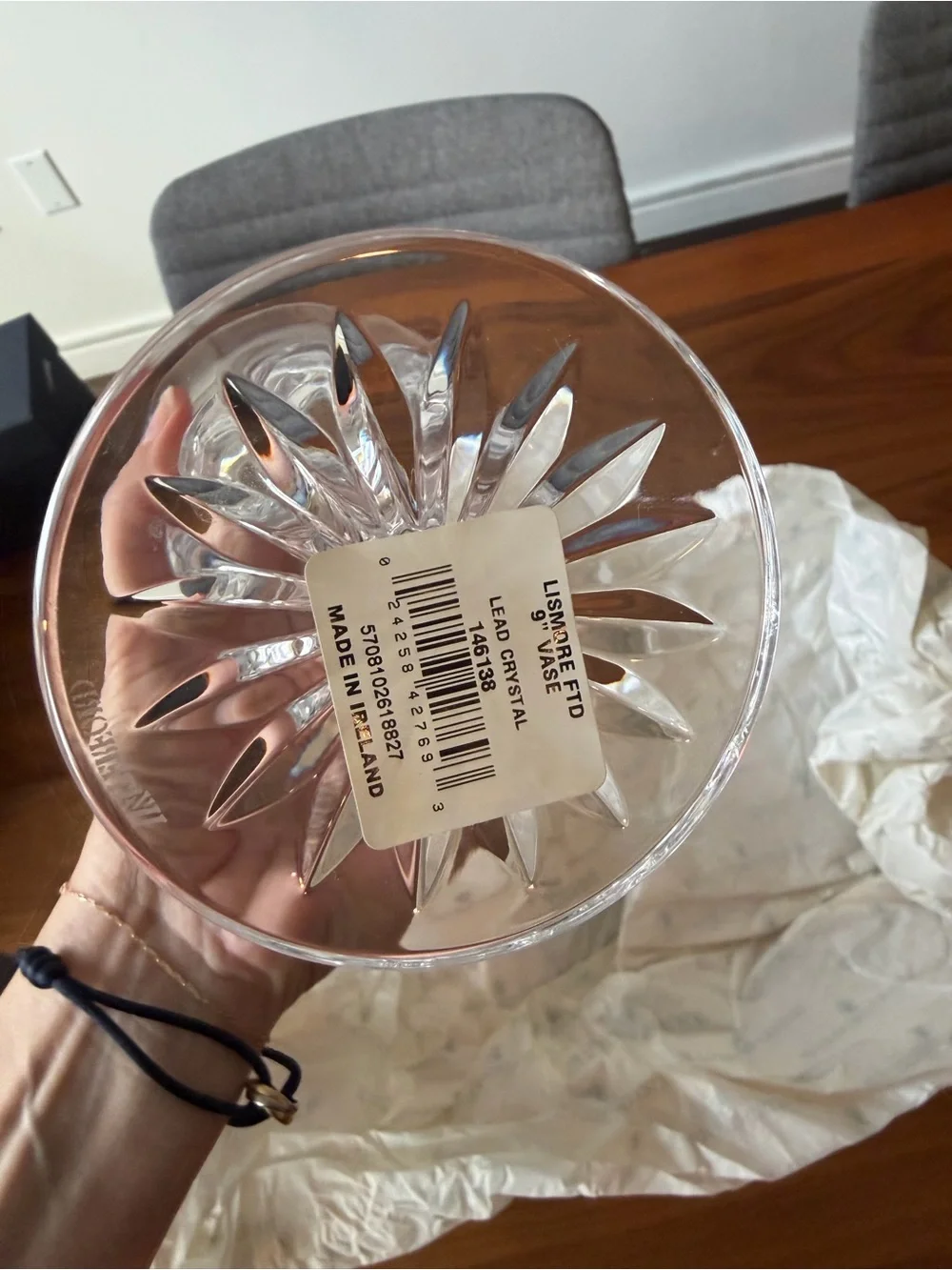 Waterford Lismore FYD 9” Vase new in box crystal